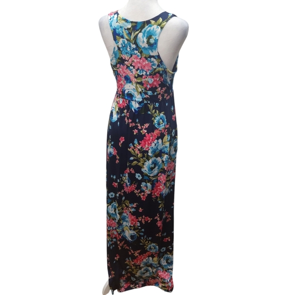 Bellamie Long Floral Sleeveless Maxi Dress Size Large - Picture 5 of 7